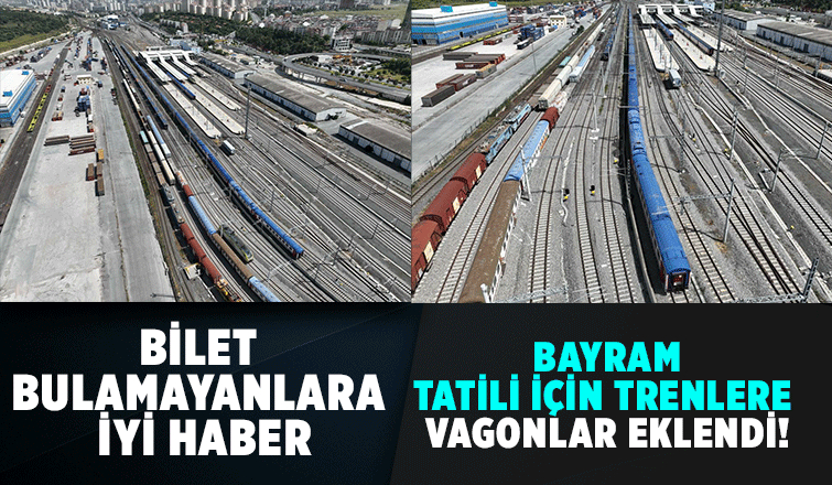 Bayram tatili için trenlere vagonlar eklendi
