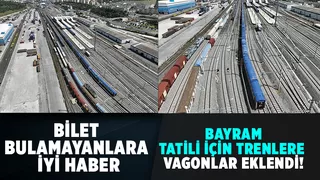 Bayram tatili için trenlere vagonlar eklendi