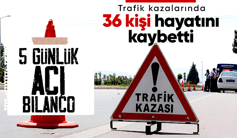Bayram tatilinin 5. gününde 696 trafik kazası meydana geldi