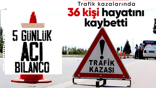 Bayram tatilinin 5. gününde 696 trafik kazası meydana geldi