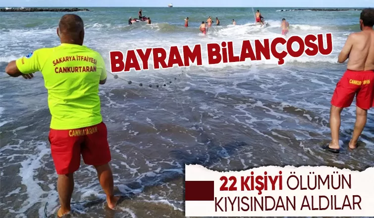 Bayramda 22 kişiyi boğulmaktan kurtardılar