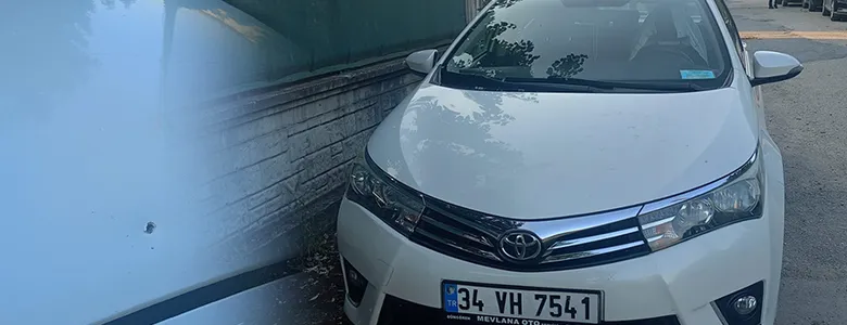 Bayramda Korkutan Olay: Park Halindeki Araca Yorgun Mermi İsabet Etti