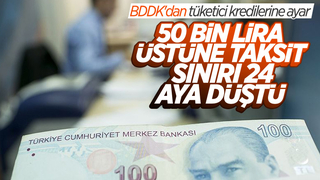 BDDK 50 bin TL üzeri tüketici kredileri için vade sınırını azalttı