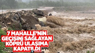 Beldibi geçici köprü ulaşıma kapandı