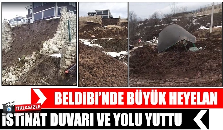 Beldibi'nde büyük heyelan