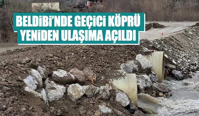 Beldibi'nde geçici köprü ulaşıma açıldı
