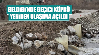 Beldibi'nde geçici köprü ulaşıma açıldı