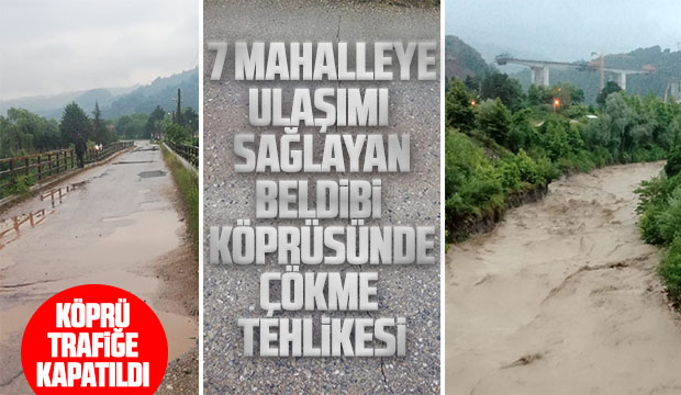 Beldibi'nde köprüde çökme oluştu