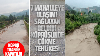 Beldibi'nde köprüde çökme oluştu