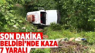 Beldibinde Şarampole Yuvarlandı 3'ü çocuk 7 yaralı