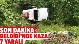 Beldibinde Şarampole Yuvarlandı 3'ü çocuk 7 yaralı