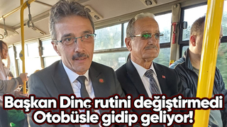 Belediye başkanı otobüsle gidip geliyor
