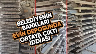 Belediye malzemeleri evin deposunda çıktı iddiası