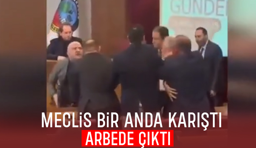 Belediye meclisinde arbede çıktı