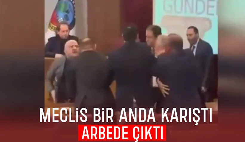Belediye meclisinde arbede çıktı