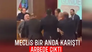 Belediye meclisinde arbede çıktı