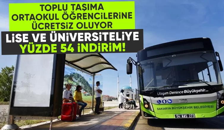 Belediye otobüslerinde lise ve üniversite öğrencilerine yüzde 54 indirim