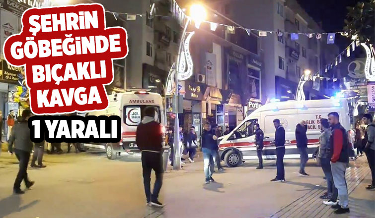 Bıçaklı kavgada bir kişi yaralandı.