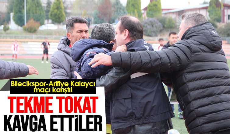 Bilecik ve Sakarya ekibinin maçında saha karıştı