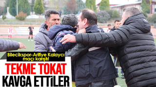 Bilecik ve Sakarya ekibinin maçında saha karıştı