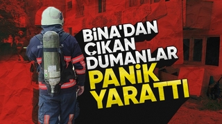 Binada yangın paniği
