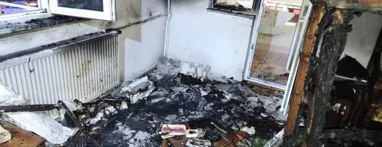 Binada yangın paniği