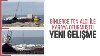 Binlerce ton alçı bulunan gemi ile ilgili yeni gelişme