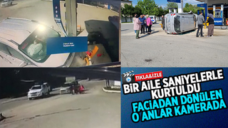 Bir aile ölümden saniyelerle böyle kurtuldu