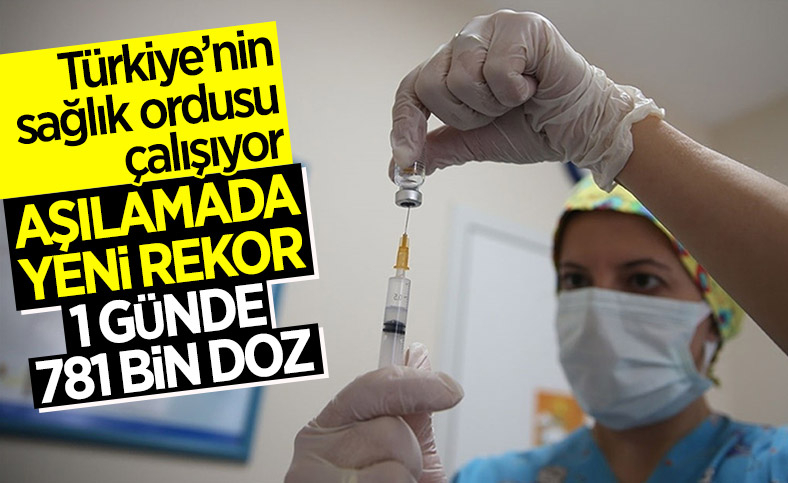 Bir günde en yüksek aşılama miktarına ulaşıldı