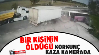 Bir kişinin öldüğü kazanın görüntüsü ortaya çıktı