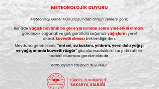 Bir uyarıda Valilikten