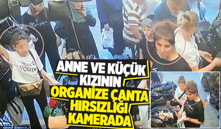 Birbirleri ile işaretleşip çantayı işte böyle çaldılar