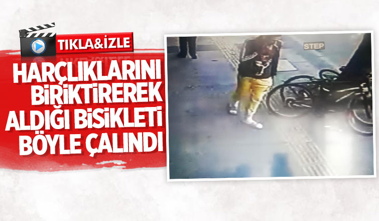 Bisikleti böyle çaldılar