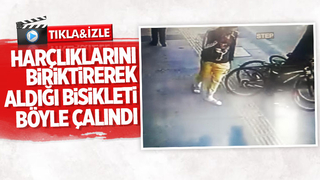 Bisikleti böyle çaldılar