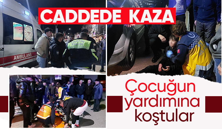 Bisikletli çocuk kazada yaralandı