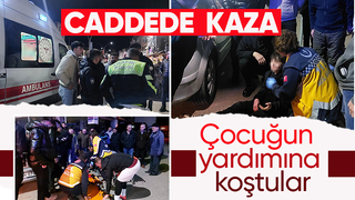 Bisikletli çocuk kazada yaralandı