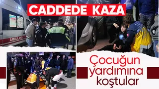 Bisikletli çocuk kazada yaralandı
