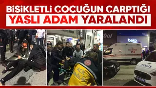 Bisikletlinin çarptığı yaşlı adam yaralandı