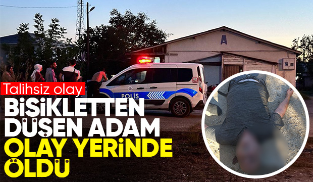 Bisikletten düşen adam öldü 