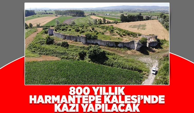 Bizans izlerini taşıyan tarihi kalede kazı çalışması