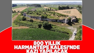 Bizans izlerini taşıyan tarihi kalede kazı çalışması