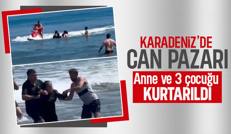 Boğulma tehlikesi geçiren anne ve 3 oğlu ölümün kıyısından alındı