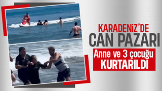 Boğulma tehlikesi geçiren anne ve 3 oğlu ölümün kıyısından alındı