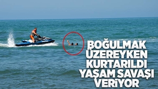 Boğulmak üzereyken kurtarılmıştı, durumu kritik