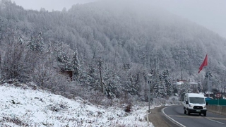 Bolu Dağı beyaz örtüyle kaplandı