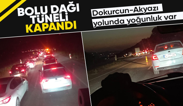 Bolu daki trafikten kaçanlar Akyazı da yoğunluk oluşturdu