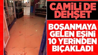 Boşanmaya gelen karısını defalarca bıçakladı