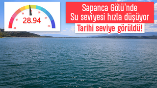 Böylesi daha önce görülmedi; Sapanca Gölü o seviyeye düştü
