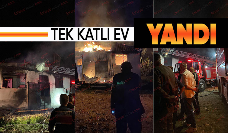 Boztepe'de ev yandı