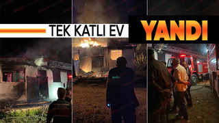 Boztepe'de ev yandı